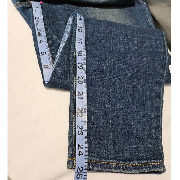 LUCKY BRAND WOMEN'S MID RISE CROP AVA BLUE JEANS SIZE 14/32 - Picture 13 of 13